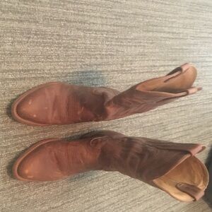 Tecovas Tan Leather Heeled Boots